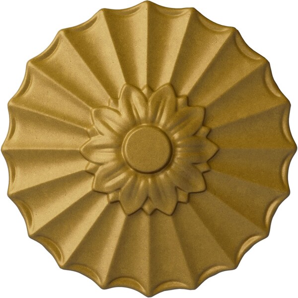 Ekena Millwork Shakuras Ceiling Medallion (Fits Canopies up to 1 3/8"), Hand-Painted Pharaohs Gold, 9"OD x 1 3/8"P CM09SHPGS - main